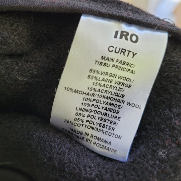 IRO Black Boiled Wool Blend Jacket US 6 - Picture 10 of 10